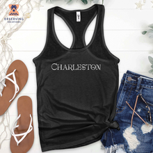 Load image into Gallery viewer, Chs Charleston Logotype White Tank Top