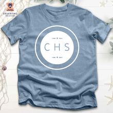 Load image into Gallery viewer, Chs Round Simple Clean White Tri-Blend T-Shirt