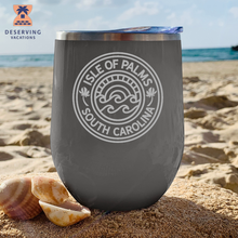 Load image into Gallery viewer, IOP Circle Sunset 12 oz Insulated Stemless Tumbler