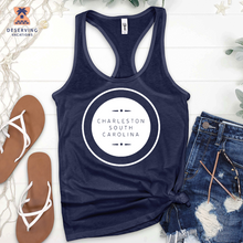 Load image into Gallery viewer, Chs Round Spelled Out Clean White Tank Top