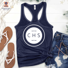 Load image into Gallery viewer, Chs Round Simple Clean White Tank Top