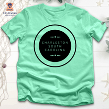 Load image into Gallery viewer, Chs Round Spelled Out Clean Black Tri-Blend T-Shirt