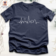 Load image into Gallery viewer, Chs Skyline White Tri-Blend T-Shirt