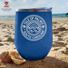 Load image into Gallery viewer, IOP Circle Sunset 12 oz Insulated Stemless Tumbler