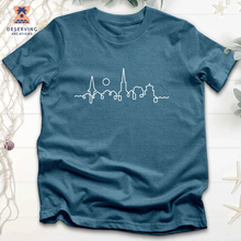 Load image into Gallery viewer, Chs Skyline White Tri-Blend T-Shirt