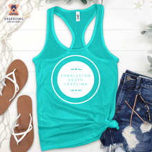 Load image into Gallery viewer, Chs Round Spelled Out Clean White Tank Top