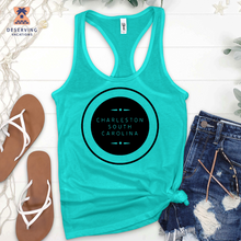 Load image into Gallery viewer, Chs Round Spelled Out Clean Black Tank Top