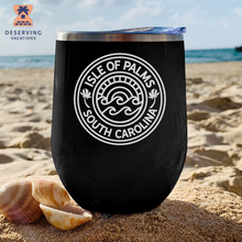 Load image into Gallery viewer, IOP Circle Sunset 12 oz Insulated Stemless Tumbler
