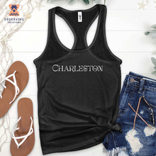 Load image into Gallery viewer, Chs Charleston Logotype White Tank Top
