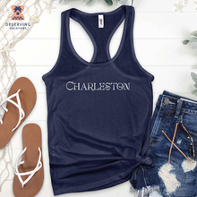 Load image into Gallery viewer, Chs Charleston Logotype White Tank Top
