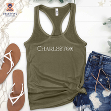 Load image into Gallery viewer, Chs Charleston Logotype White Tank Top
