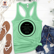 Load image into Gallery viewer, Chs Round Spelled Out Clean Black Tank Top
