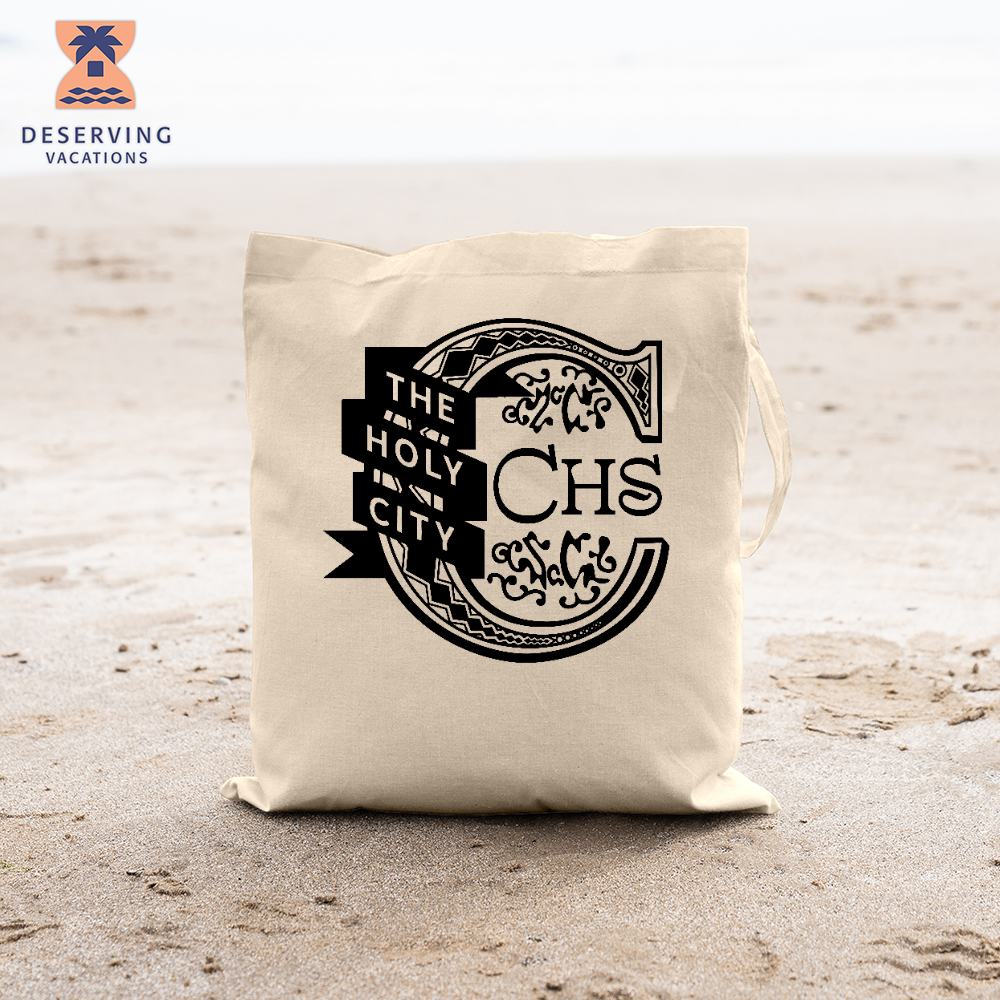 CHS Logo Fancy Black Tote Bag