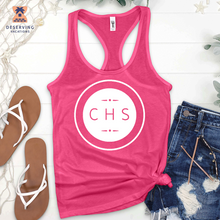 Load image into Gallery viewer, Chs Round Simple Clean White Tank Top
