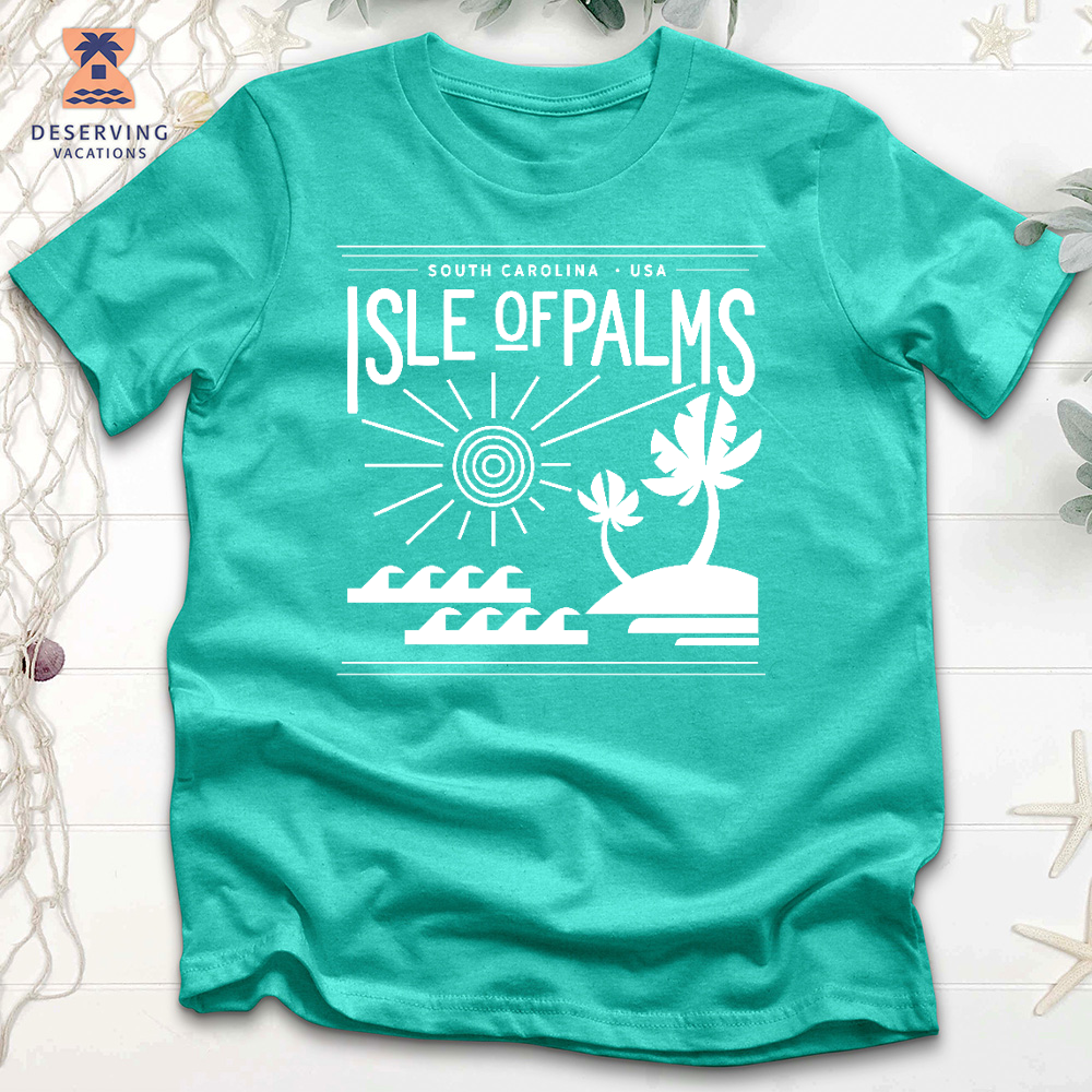 IOP Island Scene Logo White Pocket Tri-Blend Tshirt