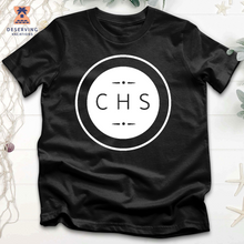 Load image into Gallery viewer, Chs Round Simple Clean White Tri-Blend T-Shirt
