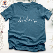 Load image into Gallery viewer, Chs Skyline White Tri-Blend T-Shirt
