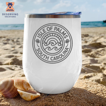 Load image into Gallery viewer, IOP Circle Sunset 12 oz Insulated Stemless Tumbler
